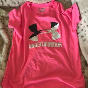 Under armour pink tee